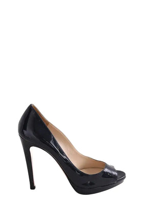 Talons Prada Noir en Cuir verni, taille 37 - Seconde Main