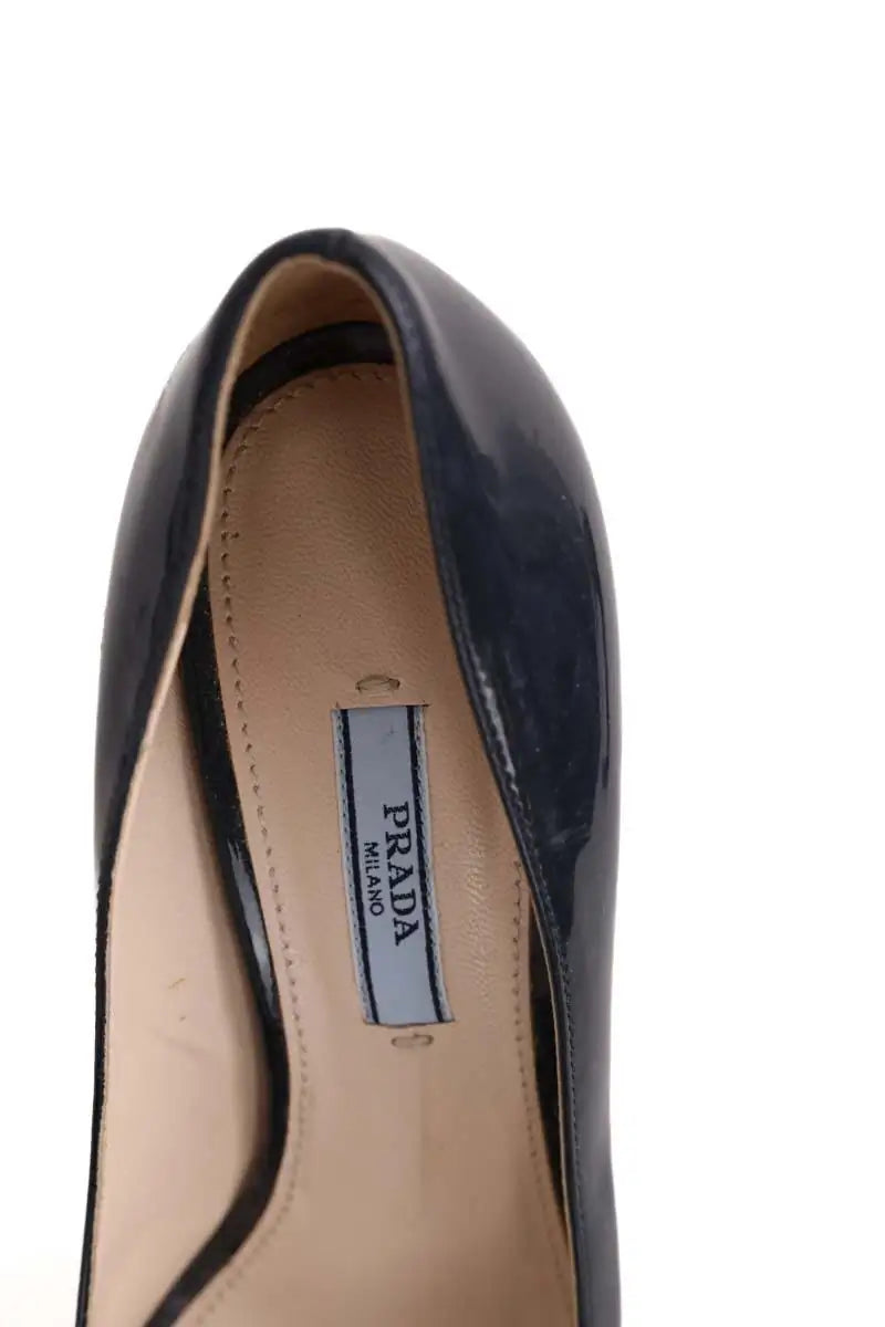 Talons Prada Noir en Cuir verni
