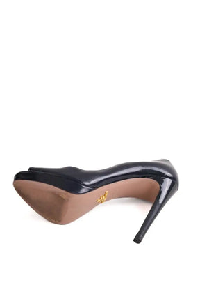Talons Prada Noir en Cuir verni