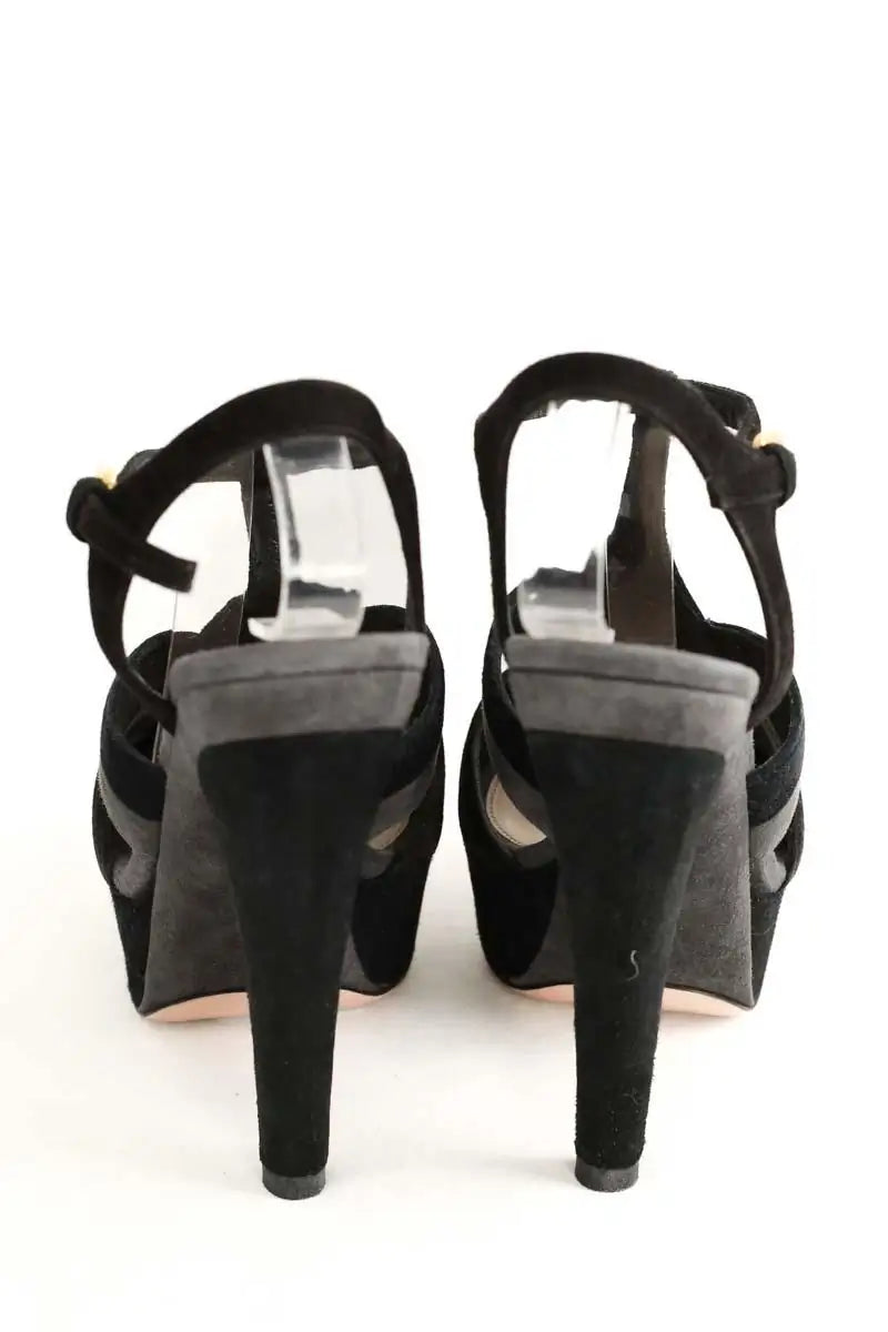 Talons Prada Noir en Daim