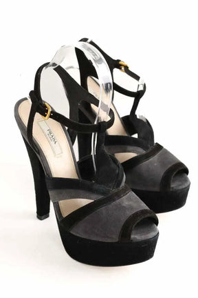 Talons Prada Noir en Daim