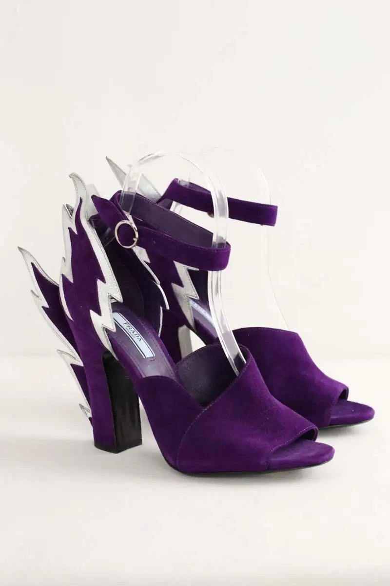 Talons Prada Violet en Daim