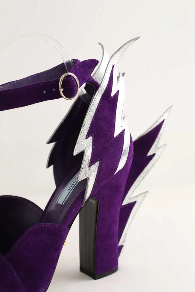 Talons Prada Violet en Daim