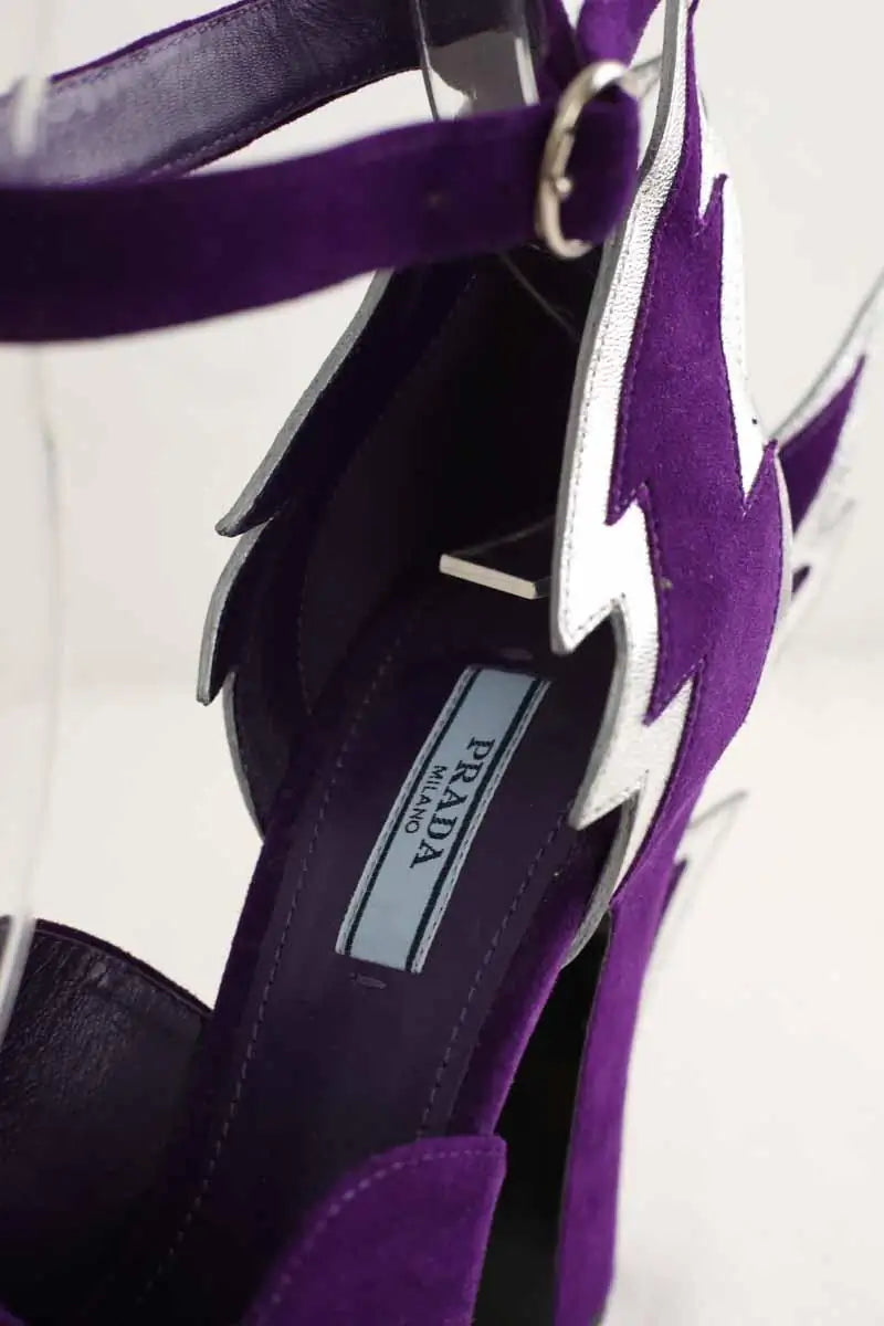 Talons Prada Violet en Daim