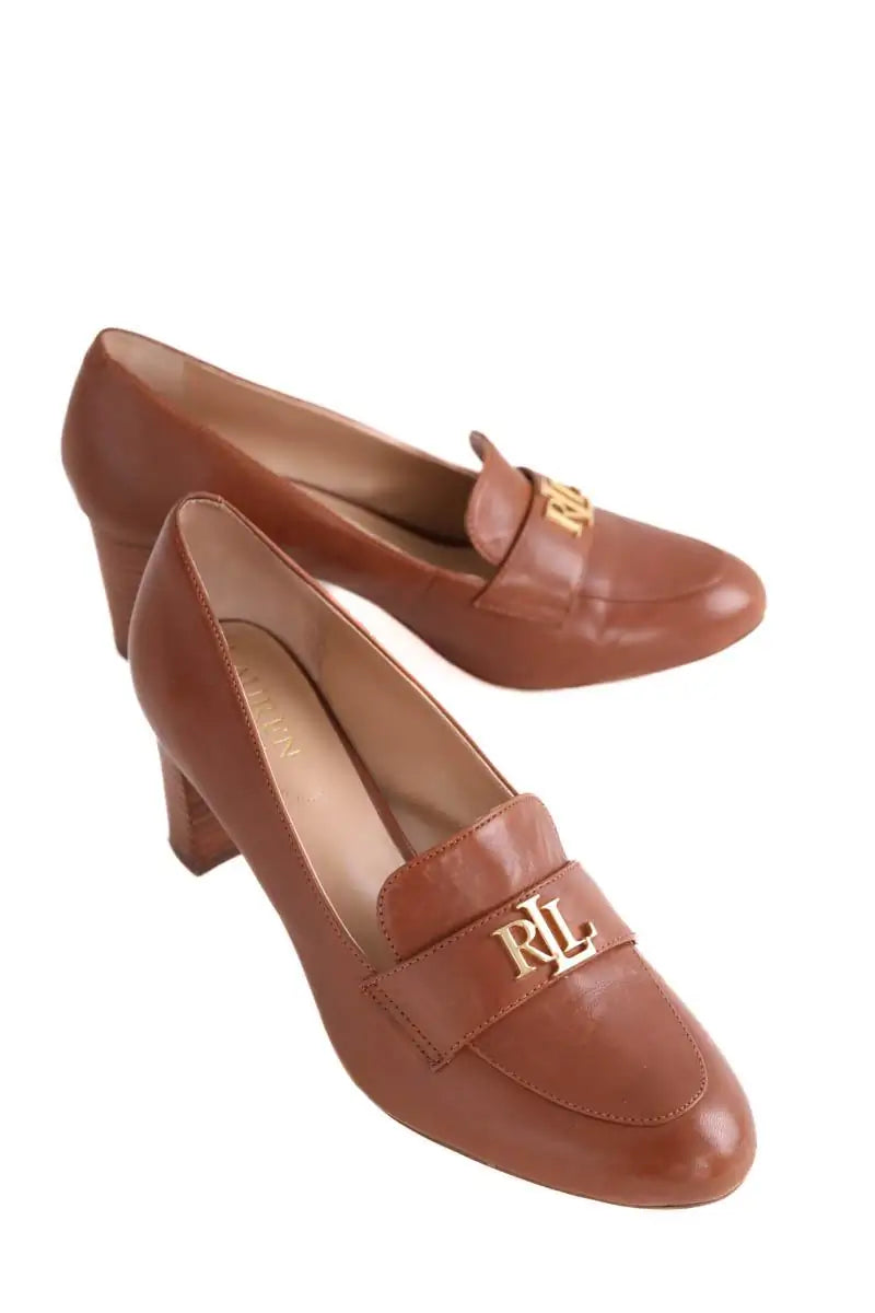 Talons Ralph Lauren Camel en Cuir