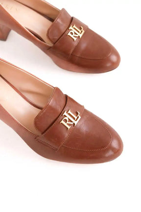 Talons Ralph Lauren Camel en Cuir