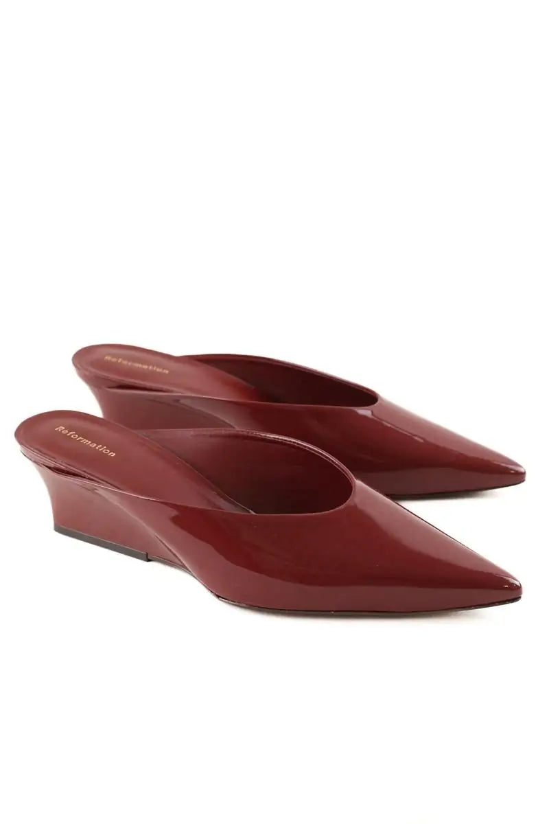 Talons Reformation Bordeaux en Cuir verni