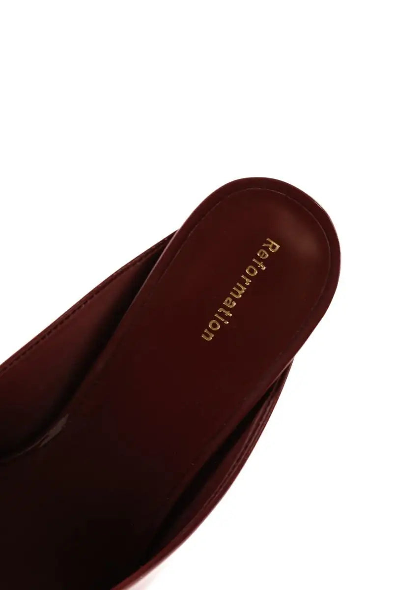 Talons Reformation Bordeaux en Cuir verni