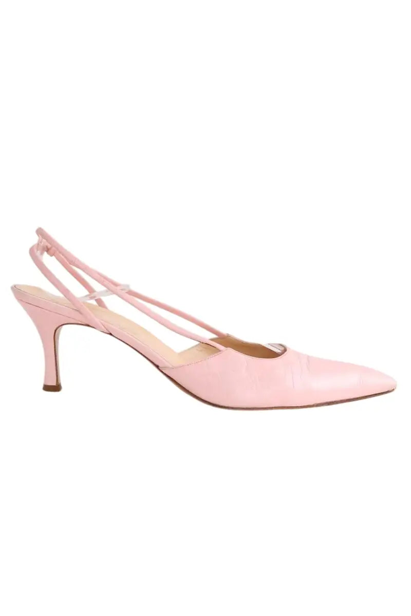 Talons Rene Caovilla Rose en Cuir, taille 42 - Seconde Main