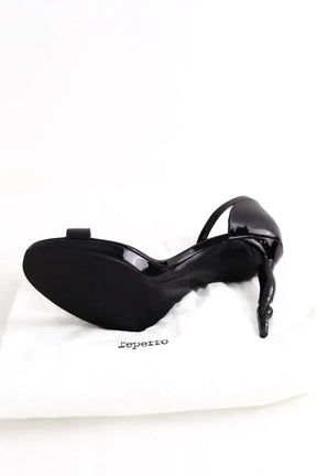 Talons Repetto Noir en Cuir verni