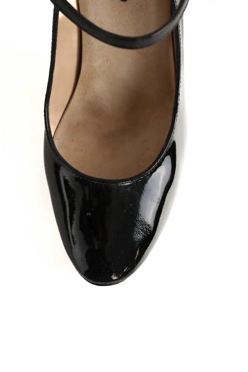 Talons Repetto Noir en Cuir verni