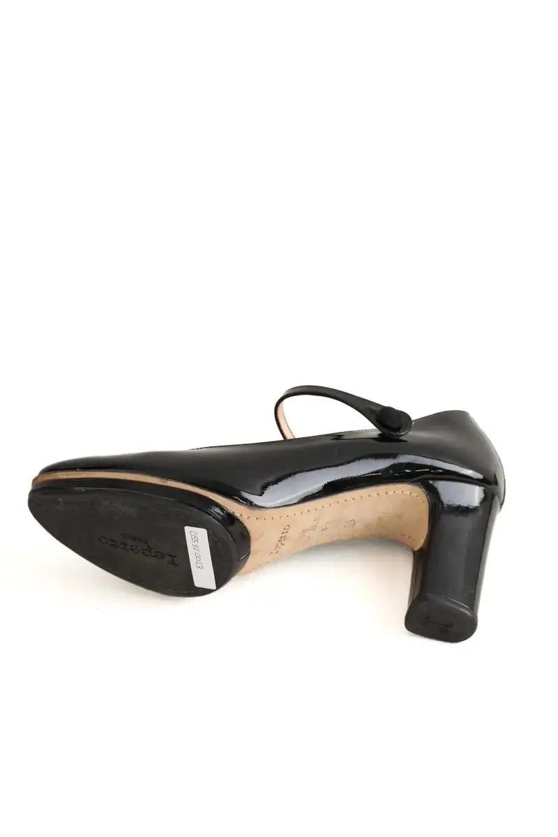 Talons Repetto Noir en Cuir verni