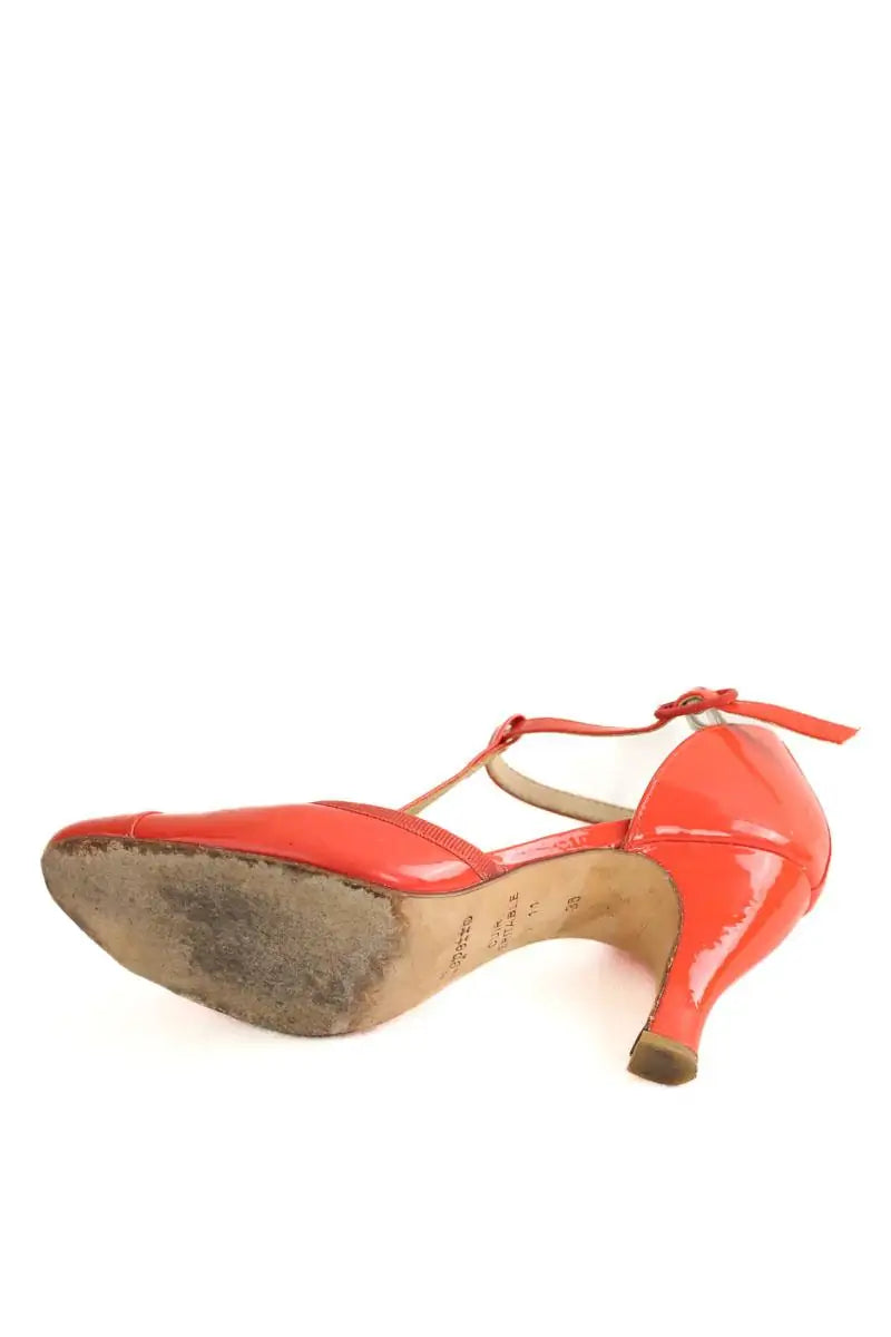 Talons Repetto Rouge en Cuir