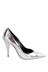 Talons Saint Laurent Argent en Cuir verni, taille 36 - Seconde Main