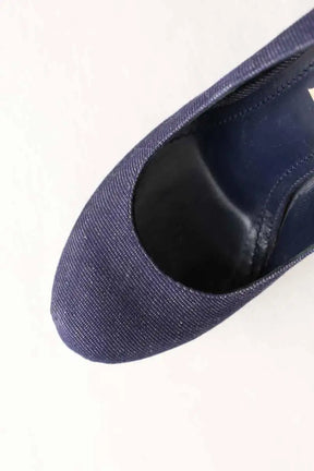Talons Saint Laurent Bleu en Tissu
