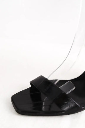 Talons Saint Laurent Opyum Noir en Cuir