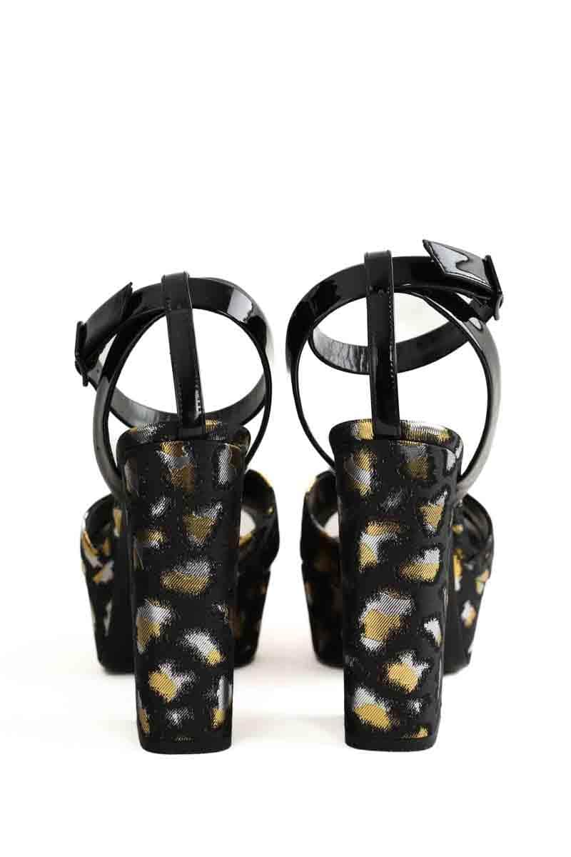 Talons Saint Laurent Other Noir en Paillettes