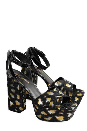 Talons Saint Laurent Other Noir en Paillettes