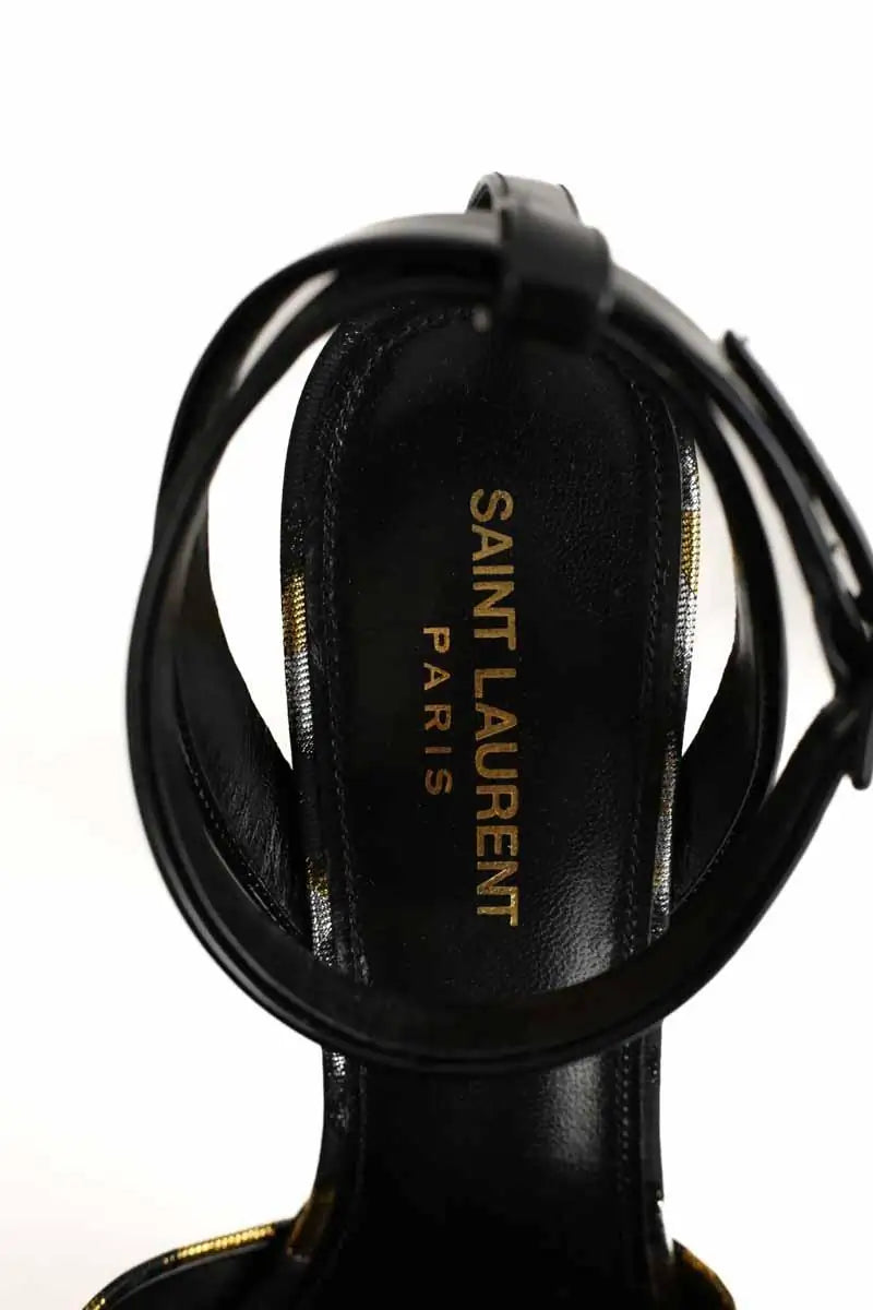 Talons Saint Laurent Other Noir en Paillettes