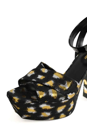 Talons Saint Laurent Other Noir en Paillettes