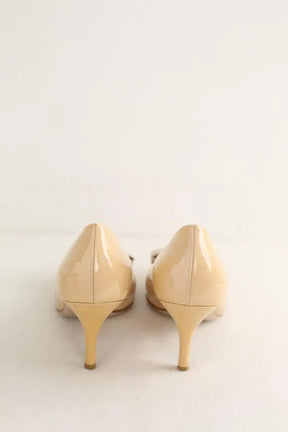 Talons Salvatore Ferragamo Beige en Cuir verni