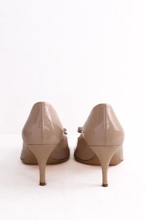 Talons Salvatore Ferragamo Beige en Cuir verni