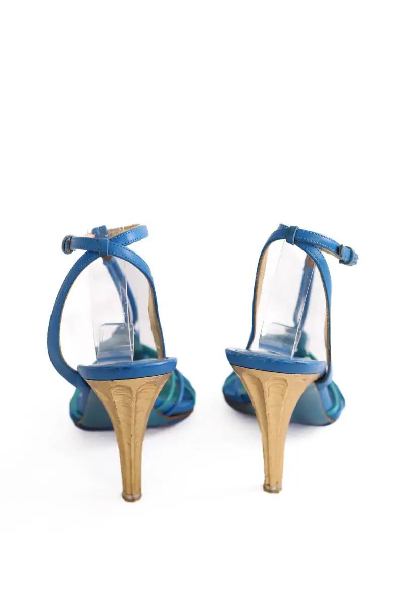 Talons Salvatore Ferragamo Bleu en Cuir