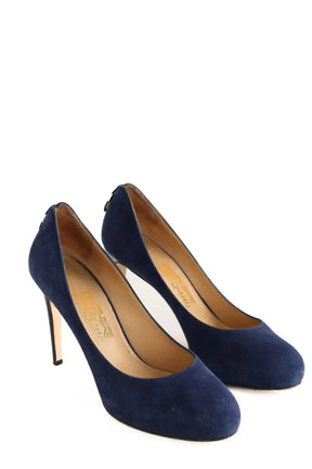 Talons Salvatore Ferragamo Bleu en Daim