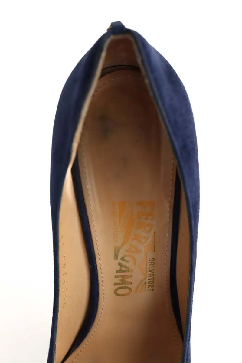 Talons Salvatore Ferragamo Bleu en Daim