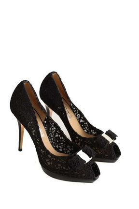 Talons Salvatore Ferragamo Noir en Cuir