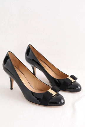 Talons Salvatore Ferragamo Noir en Cuir verni