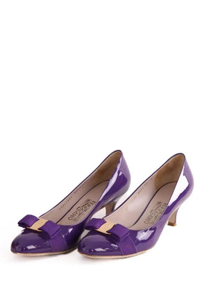 Talons Salvatore Ferragamo Violet en Cuir verni