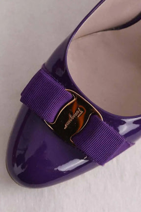 Talons Salvatore Ferragamo Violet en Cuir verni