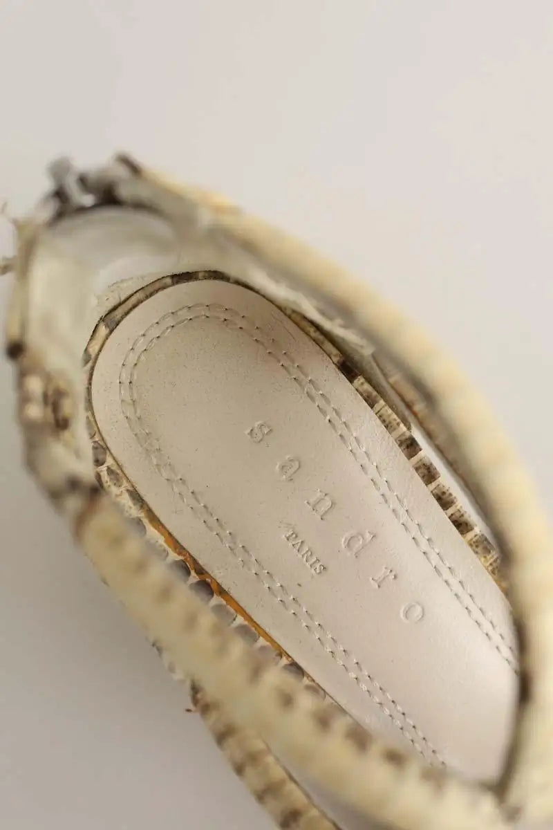 Talons Sandro Beige en Cuir