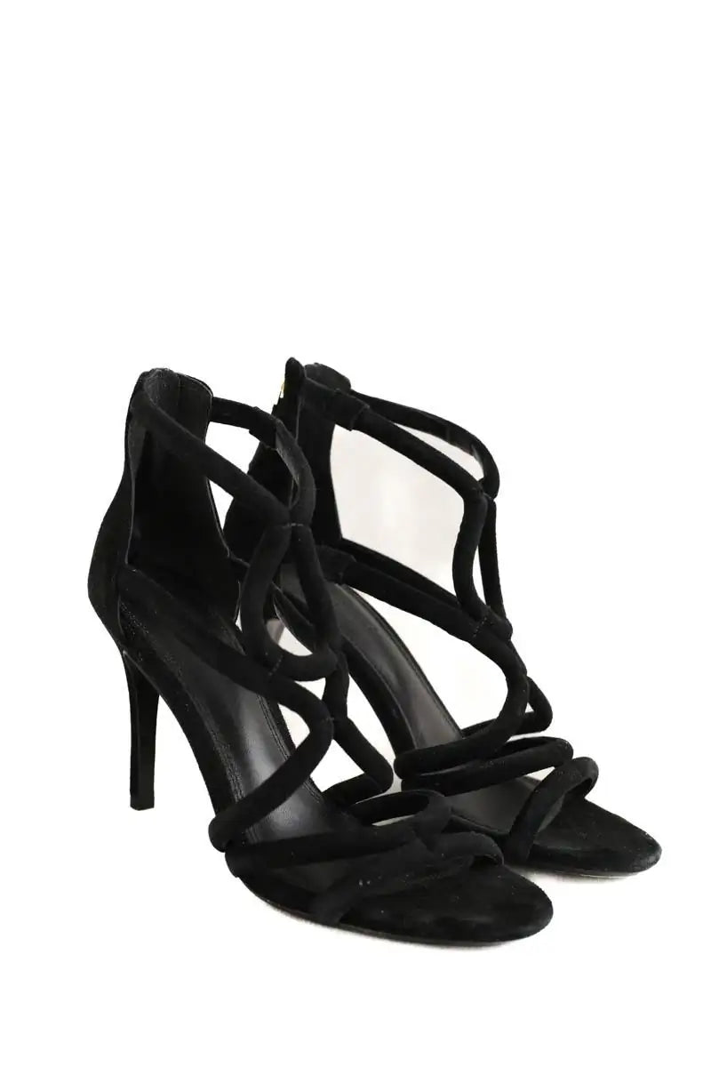 Talons Sandro Noir en Daim