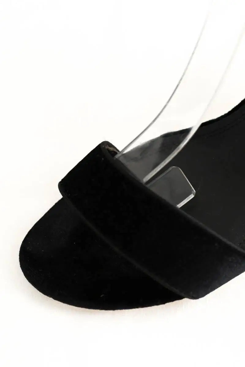 Talons Sandro Noir en Daim