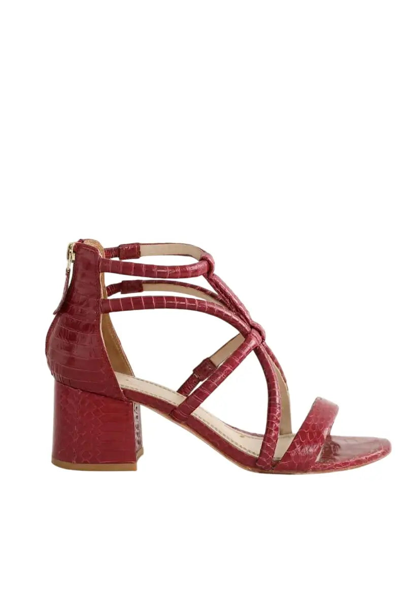 Talons Sandro Rouge en Cuir, taille 37 - Seconde Main