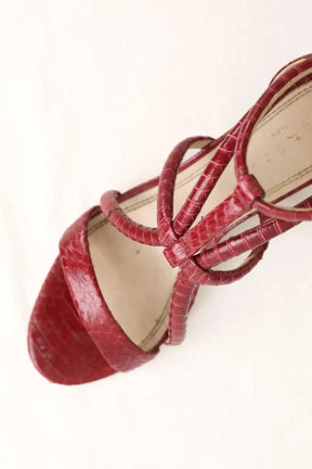 Talons Sandro Rouge en Cuir