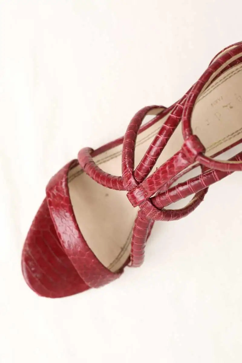Talons Sandro Rouge en Cuir