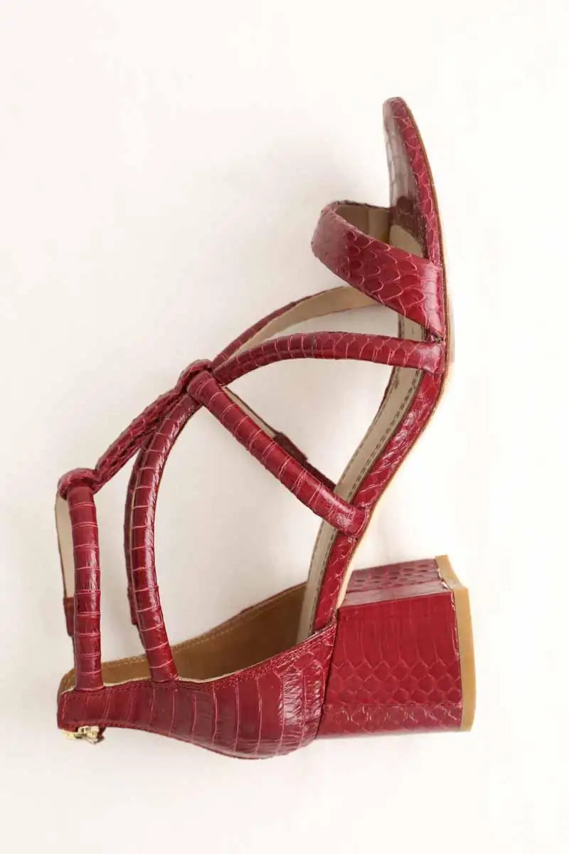 Talons Sandro Rouge en Cuir