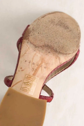 Talons Sandro Rouge en Cuir