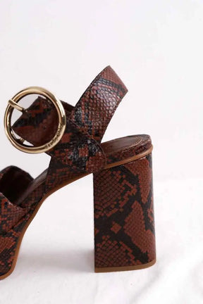 Talons See By Chloé Marron en Cuir