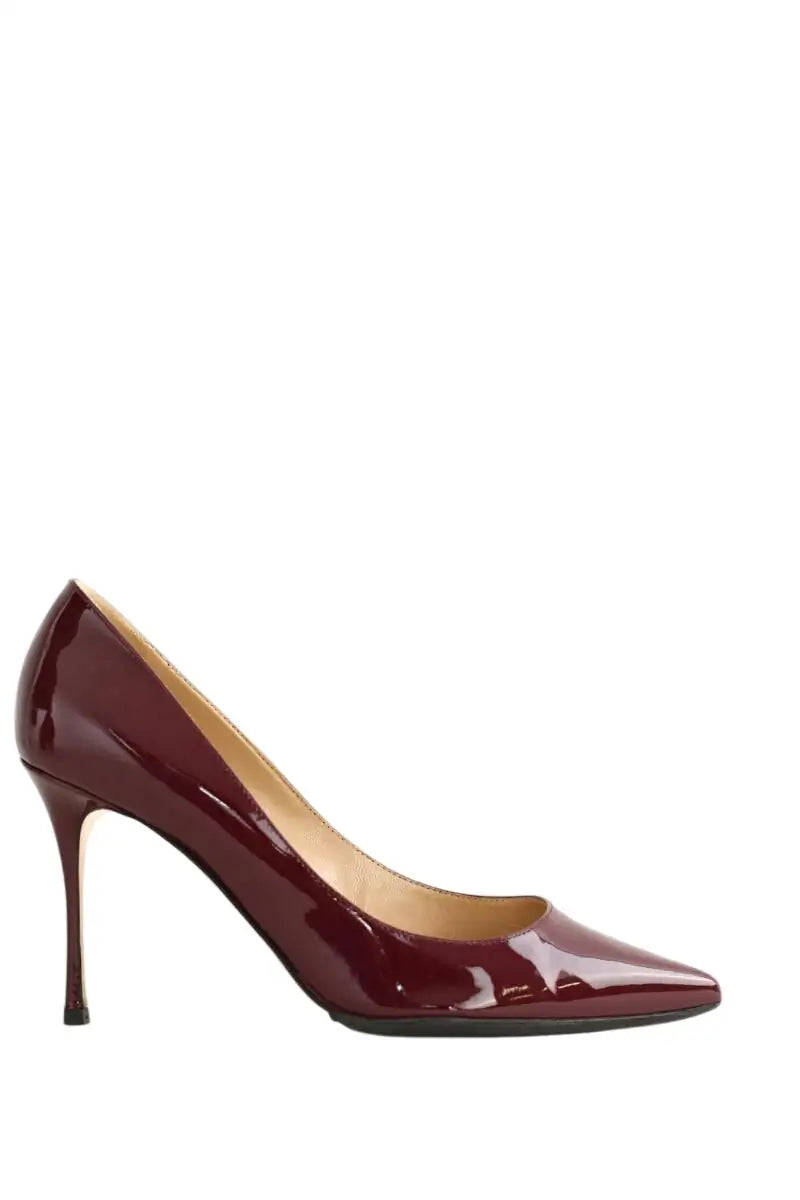 Talons Sergio Rossi Bordeaux en Cuir verni, taille 39 - Seconde Main