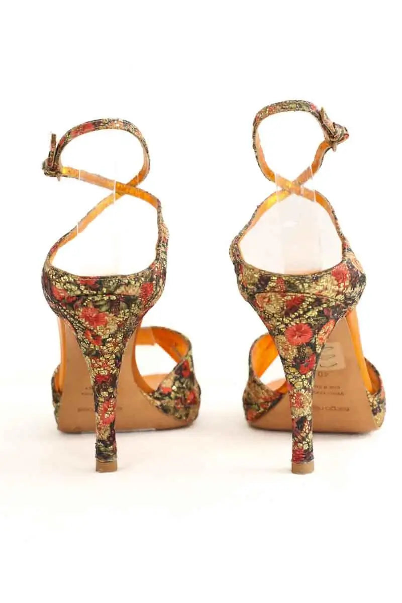 Talons Sergio Rossi Doré en Tissu