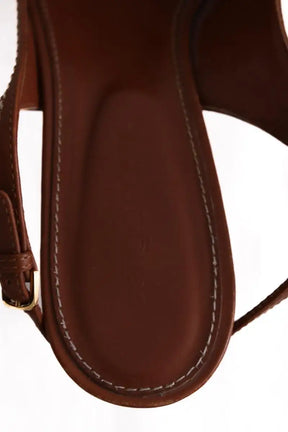 Talons Sergio Rossi Marron en Cuir