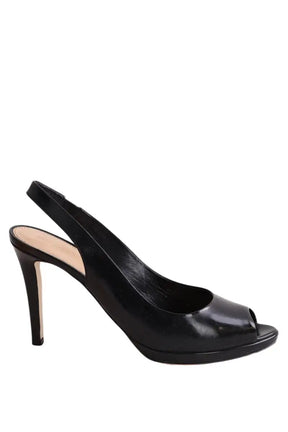 Talons Sergio Rossi Noir en Cuir, taille 38 - Seconde Main
