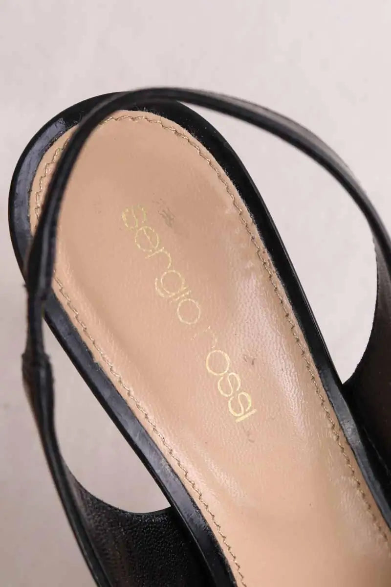 Talons Sergio Rossi Noir en Cuir
