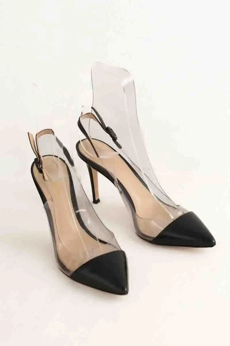 Talons Sergio Rossi Noir en Cuir