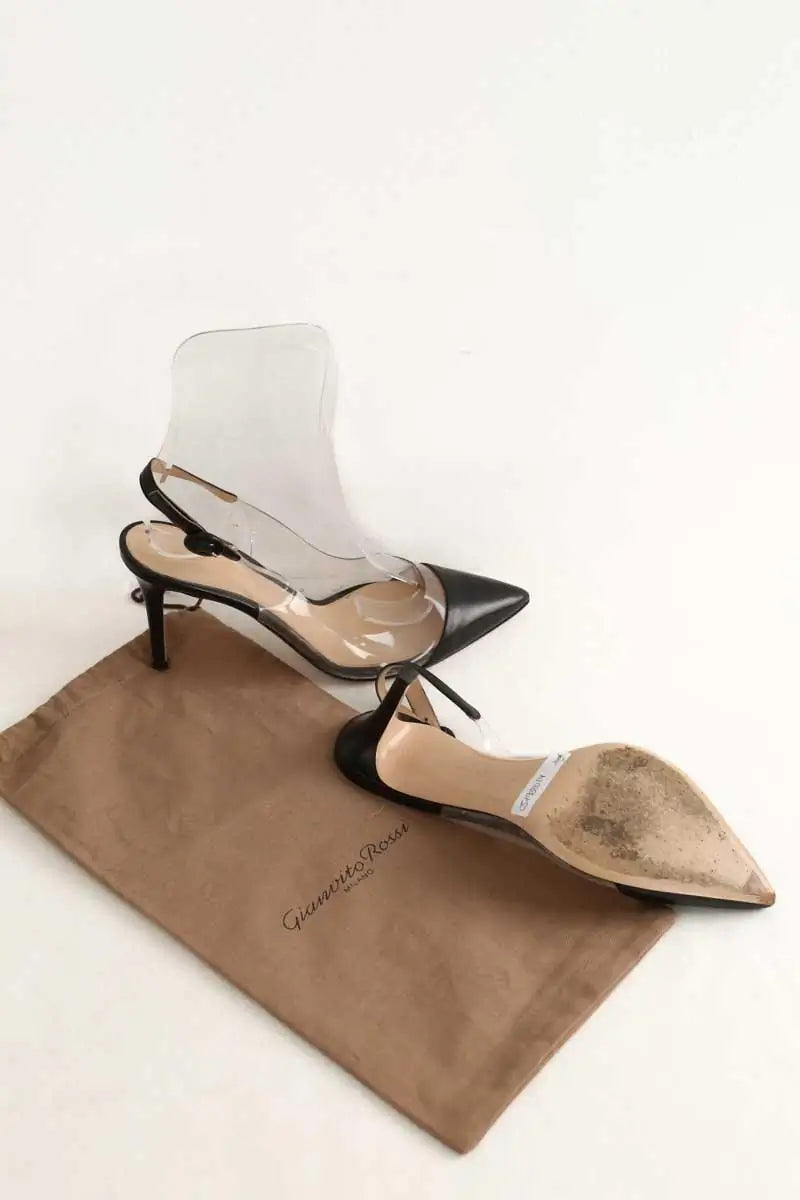 Talons Sergio Rossi Noir en Cuir
