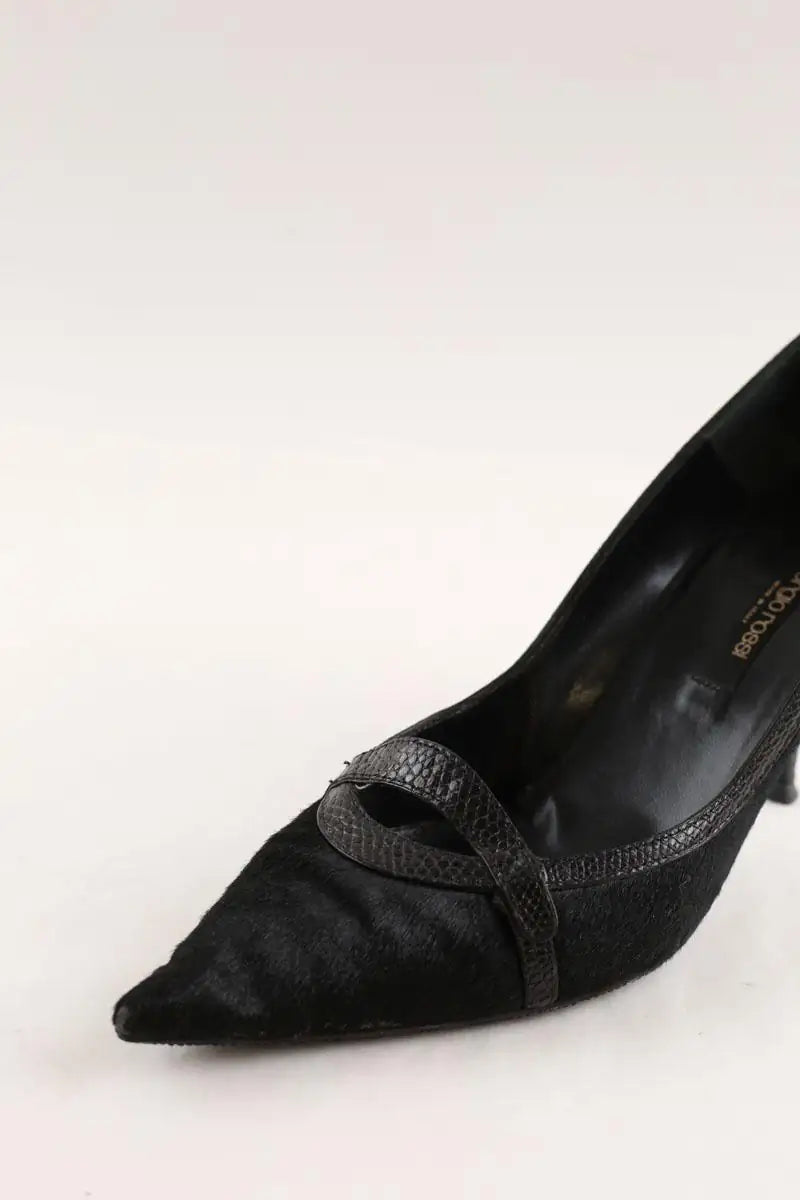 Talons Sergio Rossi Noir en Cuir